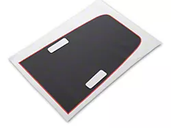 SEC10 Hood Decal; Matte Black and Red (20-25 Jeep Gladiator JT Launch Edition, Rubicon)