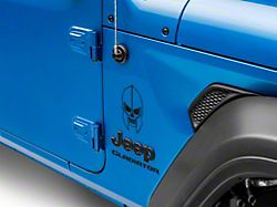 SEC10 Large Skull Accent Decal; Matte Black (20-24 Jeep Gladiator JT)