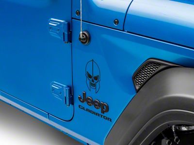 SEC10 Large Skull Accent Decal; Matte Black (20-25 Jeep Gladiator JT)