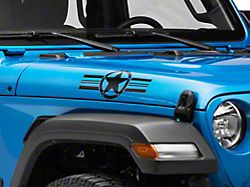 SEC10 Small Stars and Stripes Accent Decal; Gloss Black (Universal; Some Adaptation May Be Required)