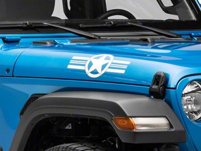 SEC10 Small Stars and Stripes Accent Decal; Silver (Universal; Some Adaptation May Be Required)