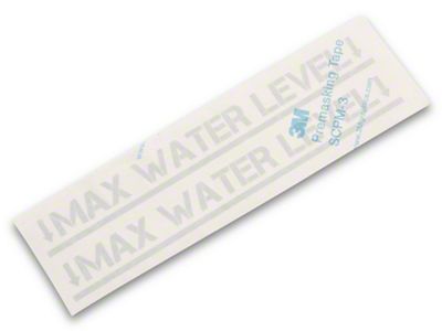 SEC10 Max Water Level Decal; Silver