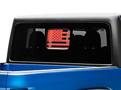 SEC10 Middle Window American Flag Decal; Red (20-25 Jeep Gladiator JT)