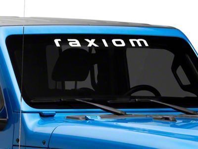SEC10 Raxiom Windshield Decal; White (Universal; Some Adaptation May Be Required)