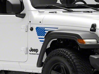 SEC10 Side Accent Flag Decal; Blue (20-25 Jeep Gladiator JT)