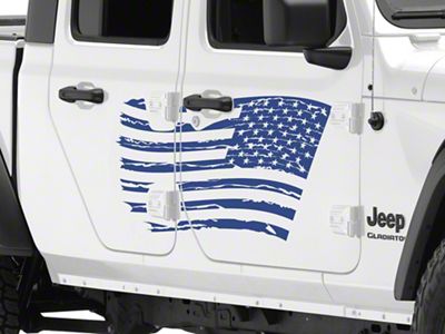 SEC10 Side Flag Decal; Blue (20-25 Jeep Gladiator JT)