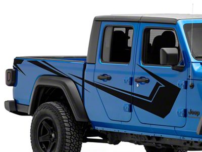 SEC10 Side Graphic; Gloss Black (20-25 Jeep Gladiator JT)