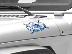 SEC10 Small Pirate Compass Decals; Blue (Universal; Some Adaptation May Be Required)