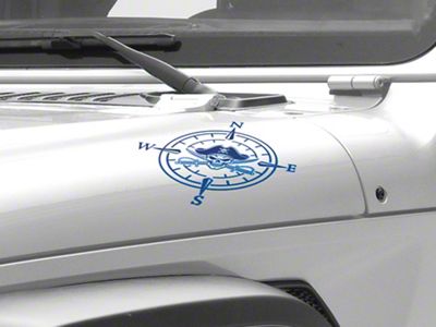 SEC10 Small Pirate Compass Decals; Blue (Universal; Some Adaptation May Be Required)