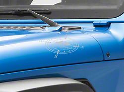 SEC10 Small Pirate Compass Decals; Silver (Universal; Some Adaptation May Be Required)