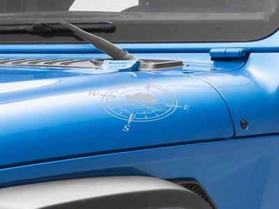 SEC10 Small Pirate Compass Decals; Silver (Universal; Some Adaptation May Be Required)