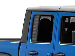 SEC10 Small Punched Rear Window Decal; Matte Black (20-25 Jeep Gladiator JT)