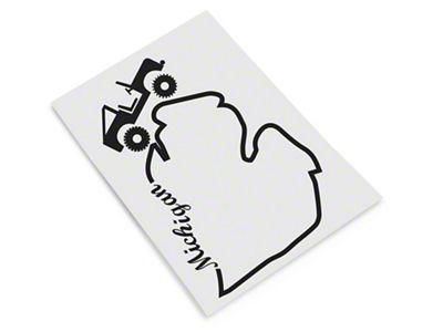 SEC10 State Silhouette Decal; Michigan (Universal; Some Adaptation May Be Required)