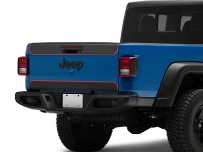 SEC10 Tailgate Decal Matte Black and Red (20-25 Jeep Gladiator JT)