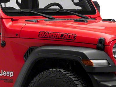 SEC10 Barricade Outline Decal; Black (Universal; Some Adaptation May Be Required)