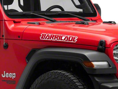 SEC10 Barricade Outline Decal; White (Universal; Some Adaptation May Be Required)