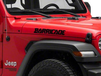 SEC10 Barricade Standard Decal; Black (Universal; Some Adaptation May Be Required)