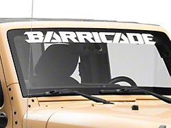 SEC10 Barricade Windshield Decal; White (07-18 Jeep Wrangler JK)