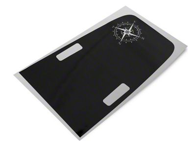 SEC10 Compass Hood Decal; Matte Black (18-25 Jeep Wrangler JL Rubicon)