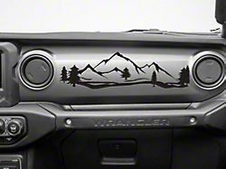 SEC10 Dash Scene Mountain Decal; Matte Black (18-26 Jeep Wrangler JL)