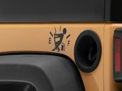 SEC10 Gas Guy Decal; Black (Universal; Some Adaptation May Be Required)