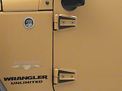 SEC10 Hinge Accent Decal; Matte Black (07-18 Jeep Wrangler JK)