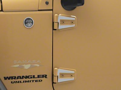 SEC10 Hinge Accent Decal; Silver (07-18 Jeep Wrangler JK)
