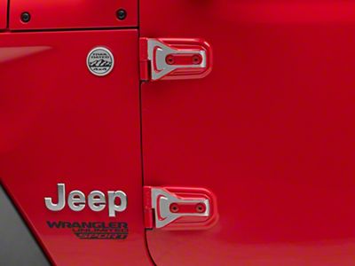 SEC10 Hinge Accent Decal; Silver (18-25 Jeep Wrangler JL)