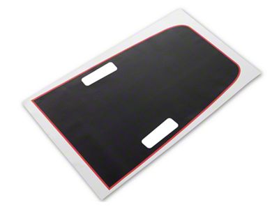 SEC10 Hood Decal; Carbon Black and Red (18-25 Jeep Wrangler JL Rubicon)
