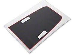 SEC10 Hood Decal; Matte Black and Red (18-26 Jeep Wrangler JL Rubicon)