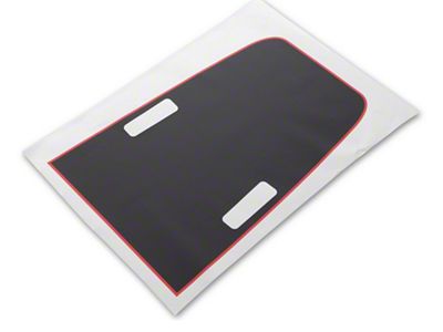 SEC10 Hood Decal; Matte Black and Red (18-25 Jeep Wrangler JL Rubicon)