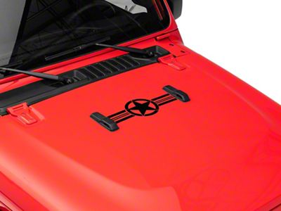 SEC10 Small Stars and Stripes Accent Decal; Gloss Black (Universal; Some Adaptation May Be Required)