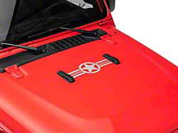 SEC10 Small Stars and Stripes Accent Decal; Silver (Universal; Some Adaptation May Be Required)