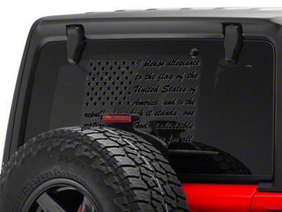 SEC10 Pledge Flag Decal; Matte Black (Universal; Some Adaptation May Be Required)