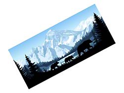 SEC10 Rear Window Printed Decal; Moonlight Bear (07-18 Jeep Wrangler JK)