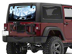 SEC10 Rear Window Printed Decal; Moonlight Bear (07-18 Jeep Wrangler JK)