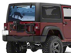 SEC10 Rear Window Printed Decal; Moonlight Deer (07-18 Jeep Wrangler JK)