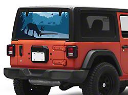 SEC10 Rear Window Printed Decal; Moonlight Deer (18-26 Jeep Wrangler JL)