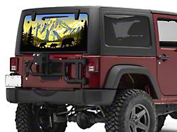 SEC10 Rear Window Printed Decal; Multi Bear (07-18 Jeep Wrangler JK)