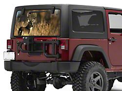 SEC10 Rear Window Printed Decal; Real Buck (07-18 Jeep Wrangler JK)