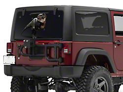 SEC10 Rear Window Printed Decal; Real T-Rex (07-18 Jeep Wrangler JK)