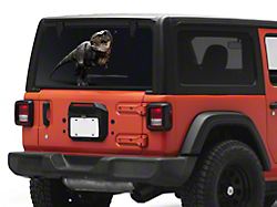 SEC10 Rear Window Printed Decal; Real T-Rex (18-26 Jeep Wrangler JL)