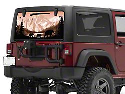 SEC10 Rear Window Printed Decal; Sienna Bear (07-18 Jeep Wrangler JK)