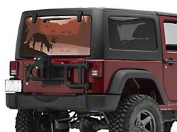 SEC10 Rear Window Printed Decal; Sienna Deer (07-18 Jeep Wrangler JK)