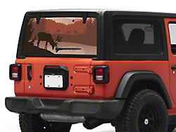 SEC10 Rear Window Printed Decal; Sienna Deer (18-26 Jeep Wrangler JL)