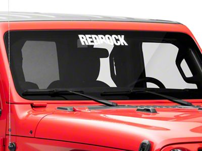 SEC10 RedRock Windshield Decal; White (Universal; Some Adaptation May Be Required)
