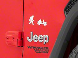 SEC10 Sasquach and Vehicle Silhouette Decal; White (Universal; Some Adaptation May Be Required)