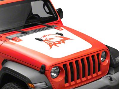 SEC10 Sasquatch Hood Decal; White (07-18 Jeep Wrangler JK)