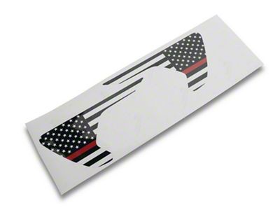 SEC10 Side Accent Flag Decal; Red Line (18-25 Jeeep Wrangler JL)