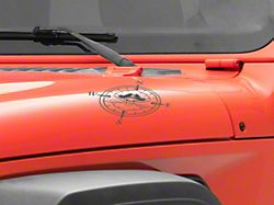 SEC10 Small Pirate Compass Decals; Gloss Black (Universal; Some Adaptation May Be Required)